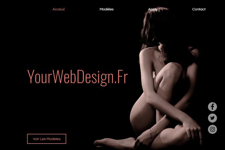 site internet pour une agence de mannequins dessiné par frédéric vivet web designer et photographe pour l'agence yourwebdesign.fr à paris 